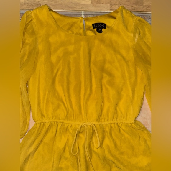Chic Mustard Long Sleeve Dress - Picture 2 of 4